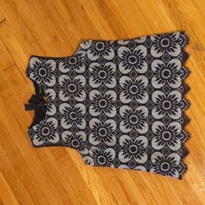 Medium Sleeveless Banana Republic Navy Lace Top